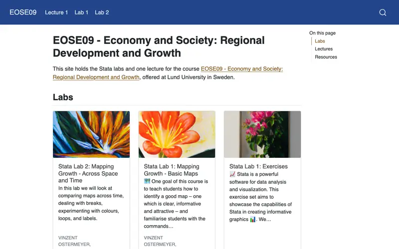 Screenshot of EOSE09: Economy and society