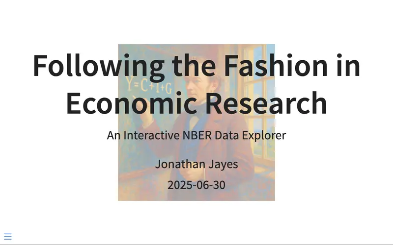 Screenshot of Following the fashion in economic research