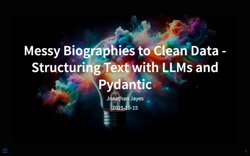 Screenshot of Messy biographies to clean data